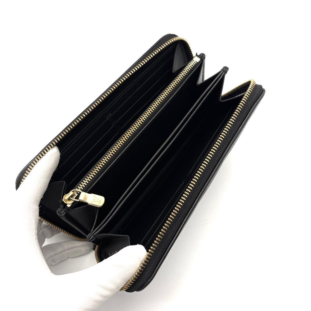 現行◆極美品◆ルイヴィトン ジッピーウォレット クッサン エンボス ブラック