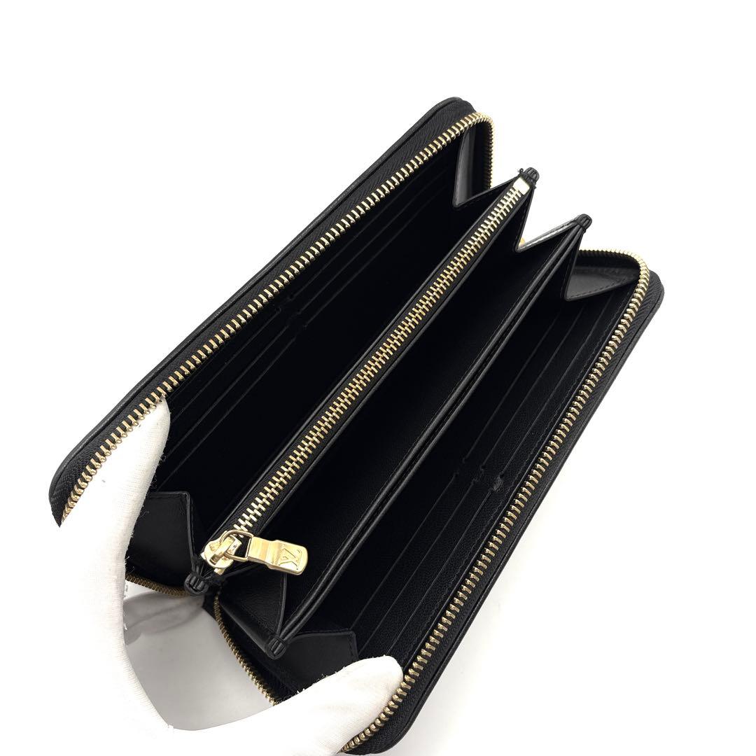 現行◆極美品◆ルイヴィトン ジッピーウォレット クッサン エンボス ブラック