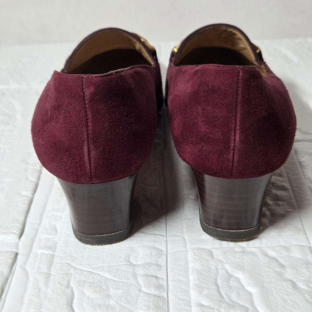 【未使用級】グッチ パンプス バンブー 37C(24cm) ワインレッド