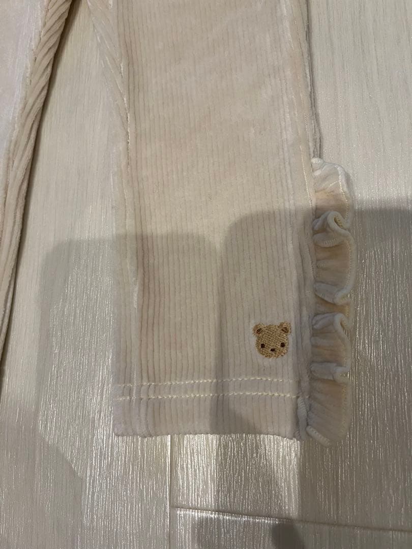 【新品未使用】【値下げ】familiar オフホワイト コーデュロイ パンツ