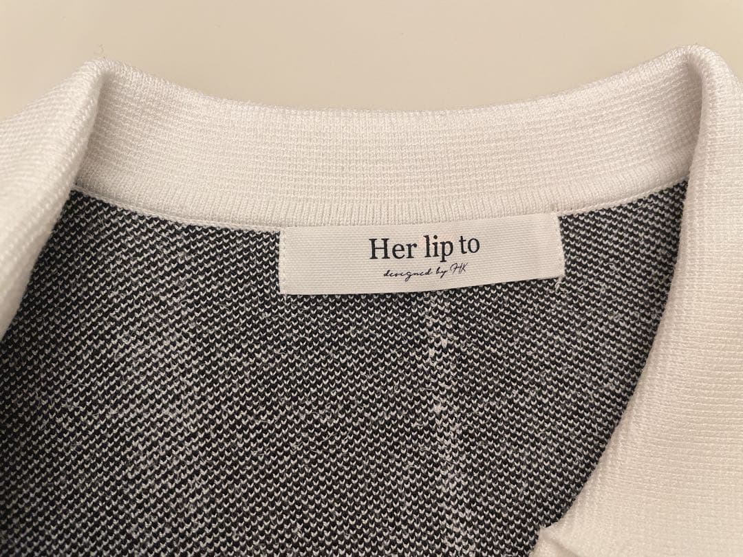 ワンピース Her lip to Trois Logo Knit Mini Dress