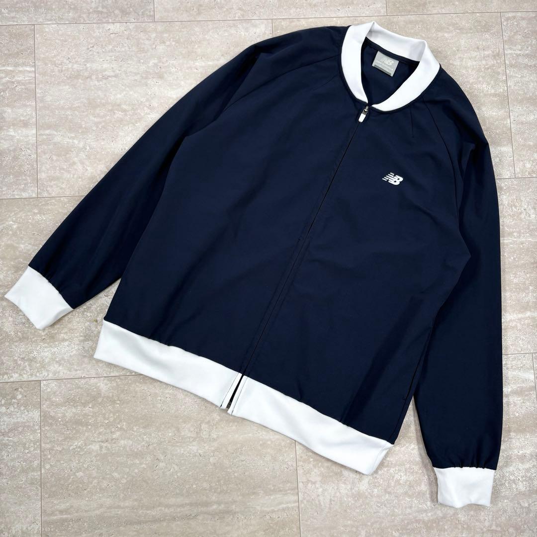 ニューバランス ジャケット　ブルゾン　ネイビー XLサイズ　フルジップ