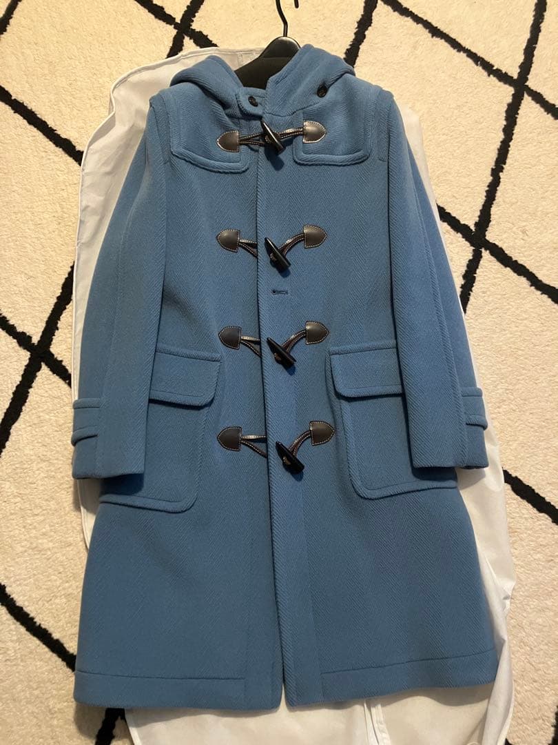 【新品未使用タグ付】OLD ENGLAND サックスブルーダッフルコート 34