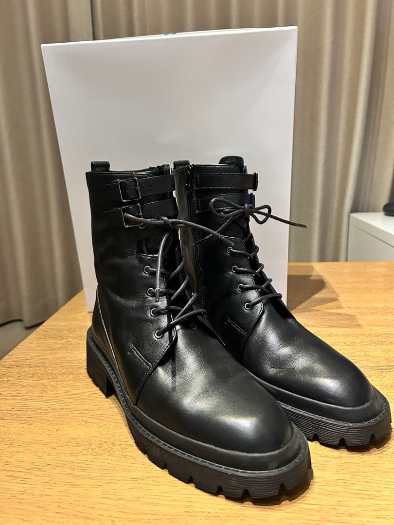 LANVIN en Bleu レースアップブーツ24、5