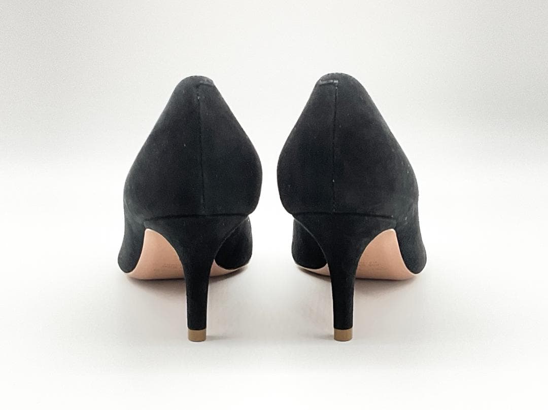【新品】PELLICO スエードポインテッドトゥパンプス ブラック 34.5