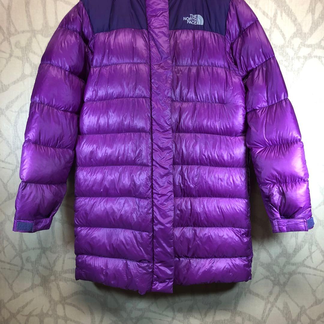 ザ　ノースフェイス　ヌプシ　ロングダウンジャケット　パープル