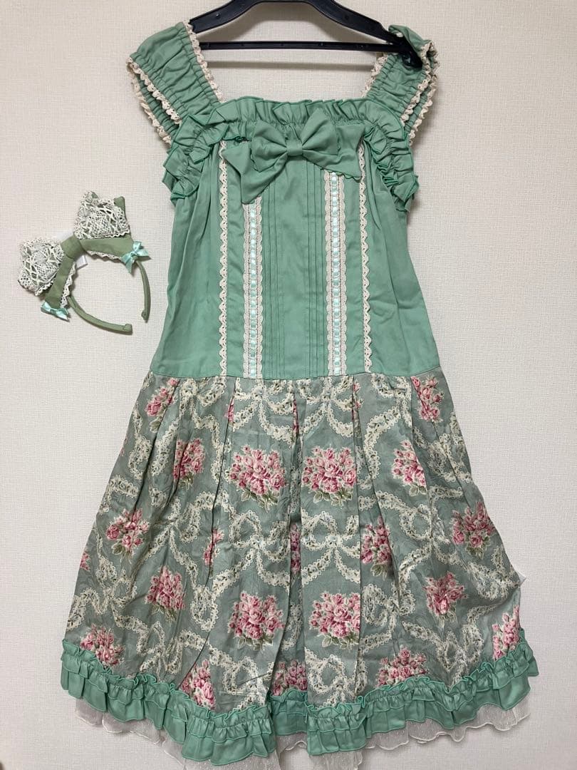 CHOCOCHIP COOKIE ミントグリーン ☆カチューシャ靴下付き