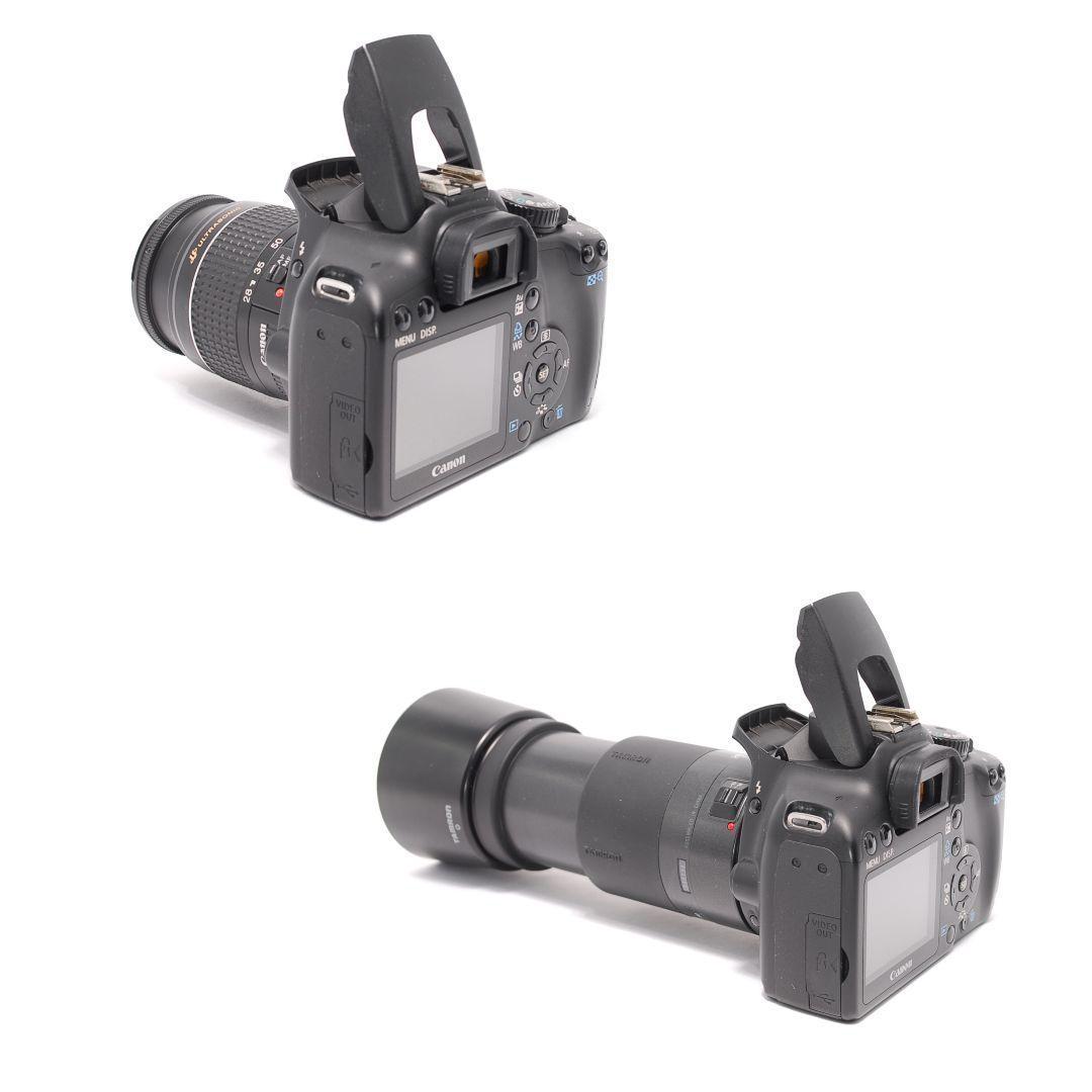 ❤即購入1000円OFF❤ キャノン Kiss F 望遠 ダブルレンズ 超軽量