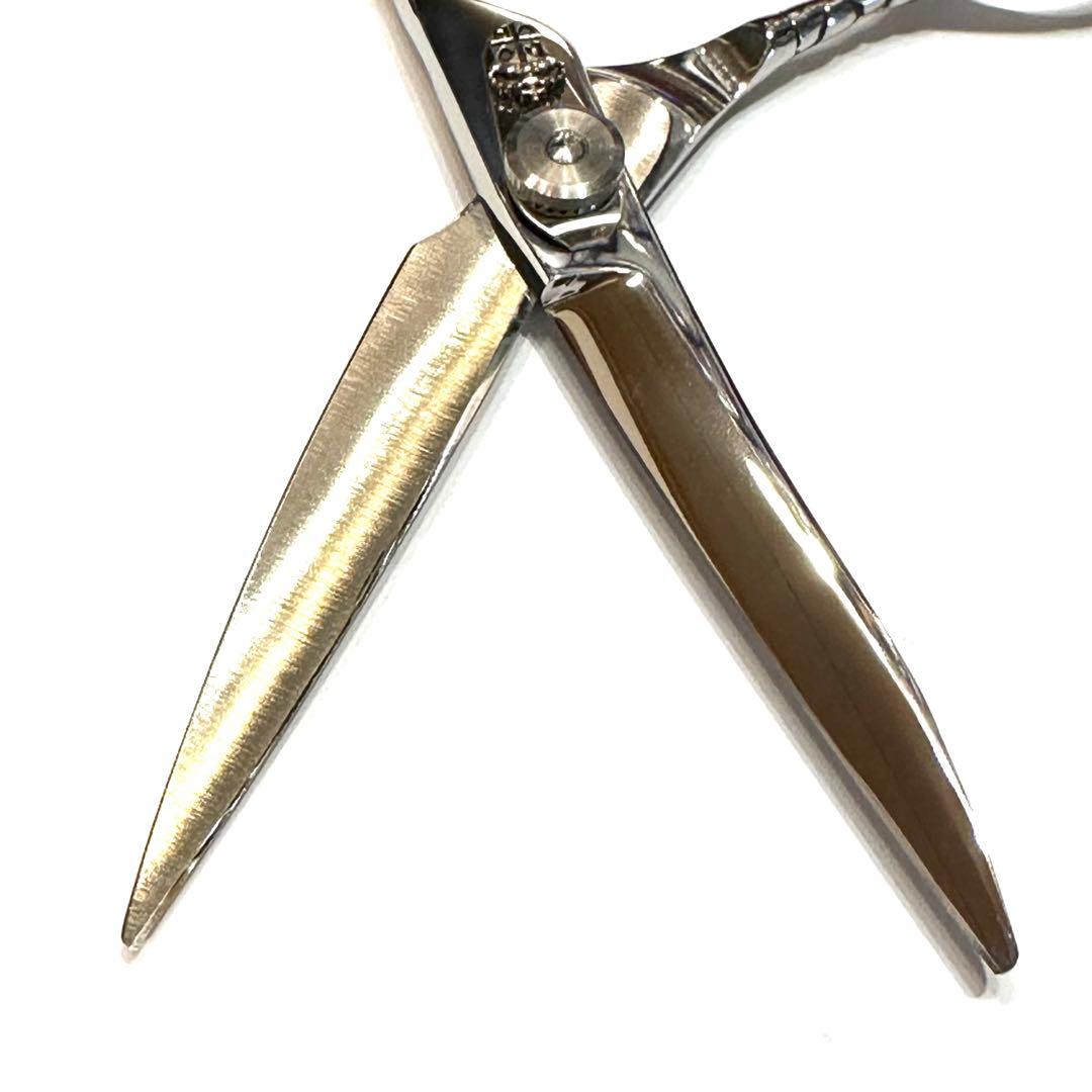 シルバー板バネ カットシザー 6インチ 理容 美容 鋏 シザー ハサミ