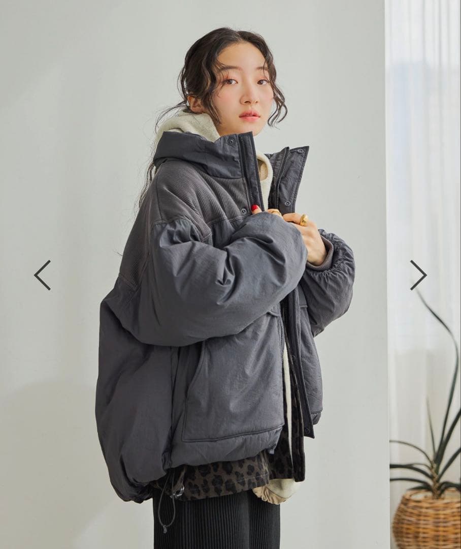 ニコアンド　アライドモンスター切り替えジャケット　L チャコール　新品未使用❣️