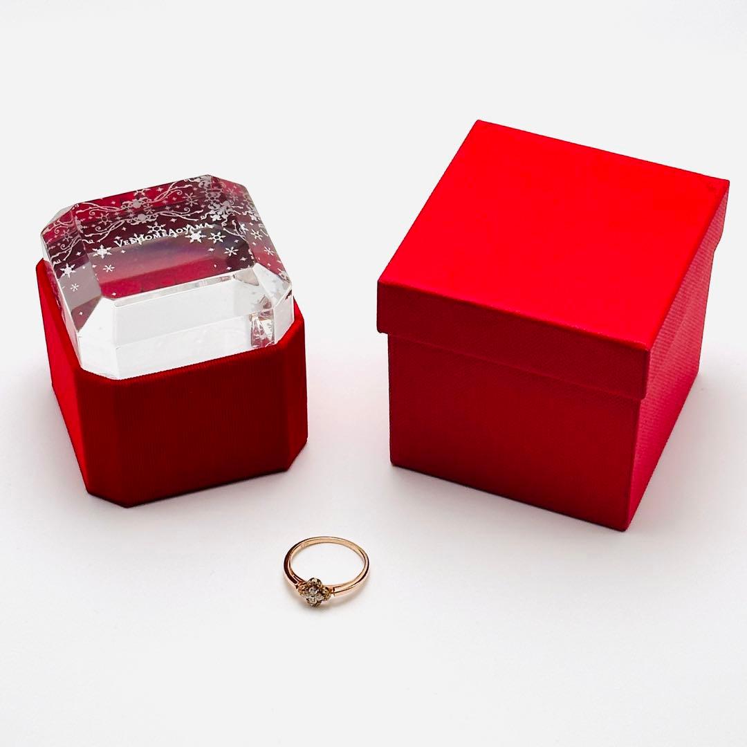 VENDOME AOYAMA K18 PG ダイヤモンドリング　13号　0.13