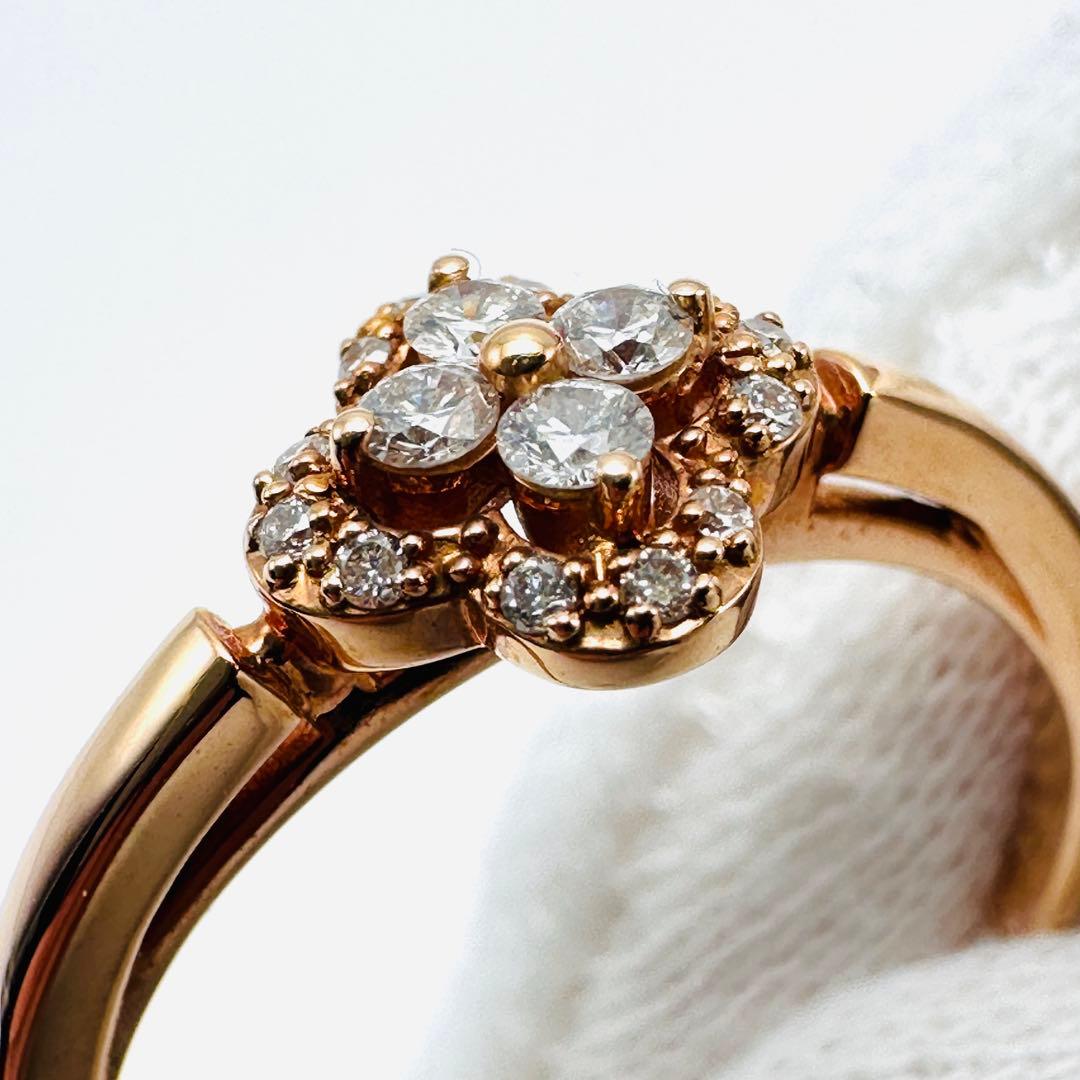 VENDOME AOYAMA K18 PG ダイヤモンドリング　13号　0.13