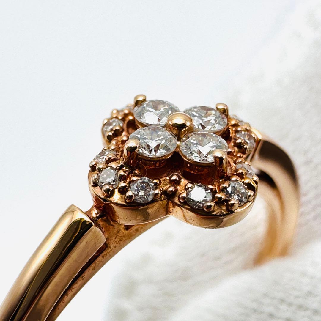 VENDOME AOYAMA K18 PG ダイヤモンドリング　13号　0.13