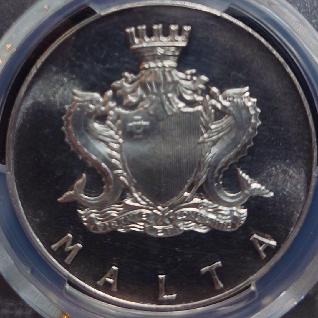 1973年 マルタ銀貨 2ポンド銀貨 SV987 大型銀貨 PCGS MS65