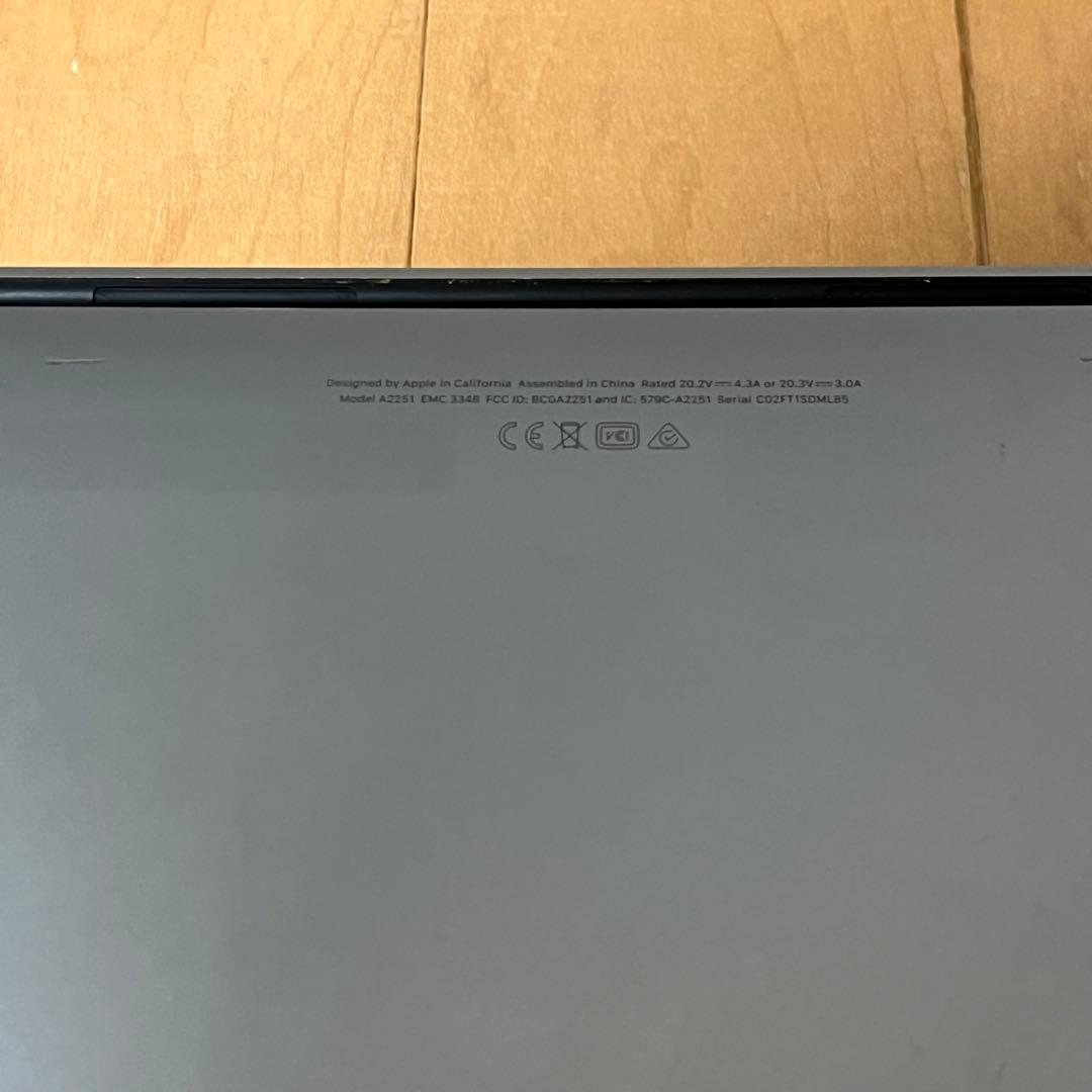 MacBook Pro 13インチ 2020 i7-32GB-512GB（313