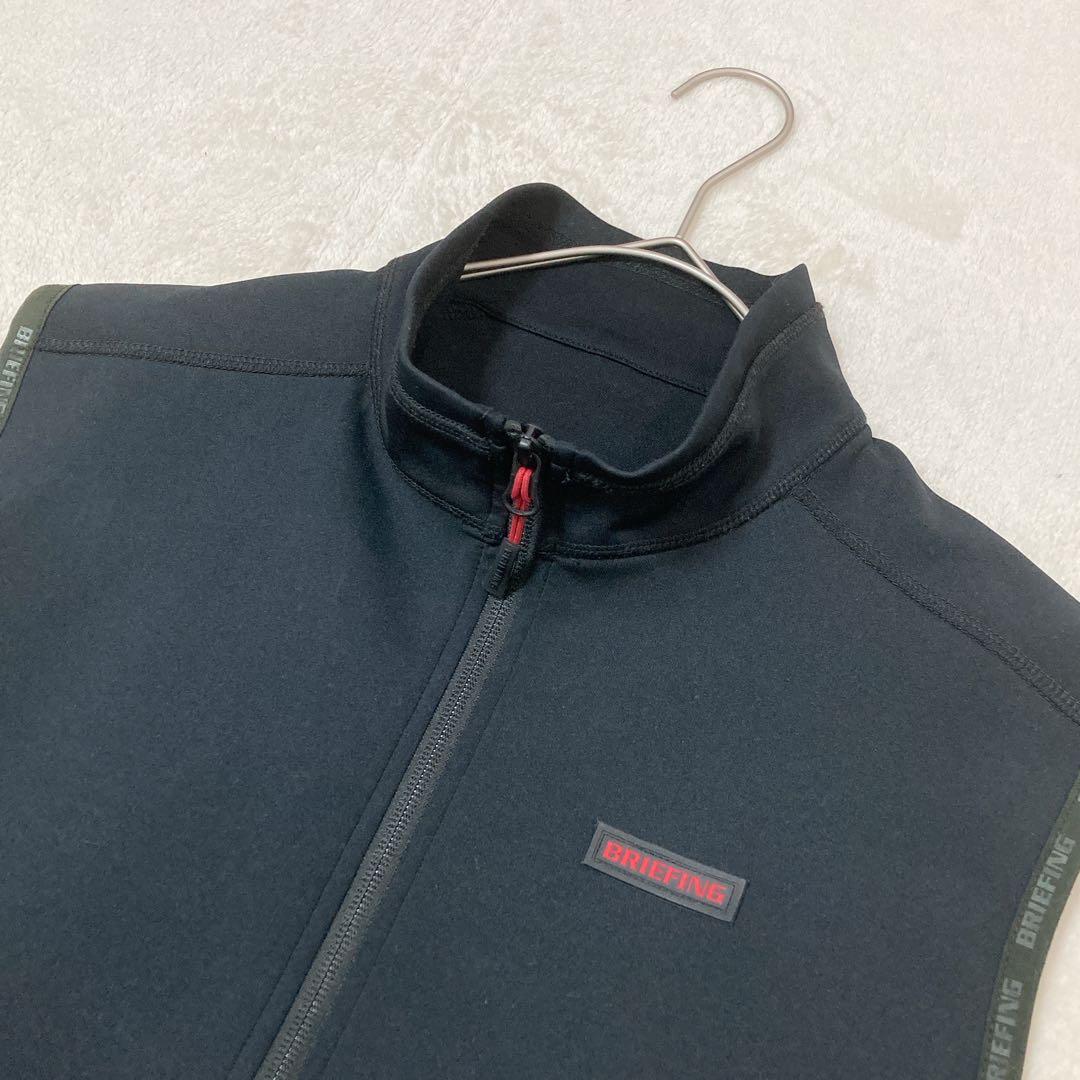 【美品】BRIEFING GOLF ジップアップベスト ストレッチ 3Dロゴ M