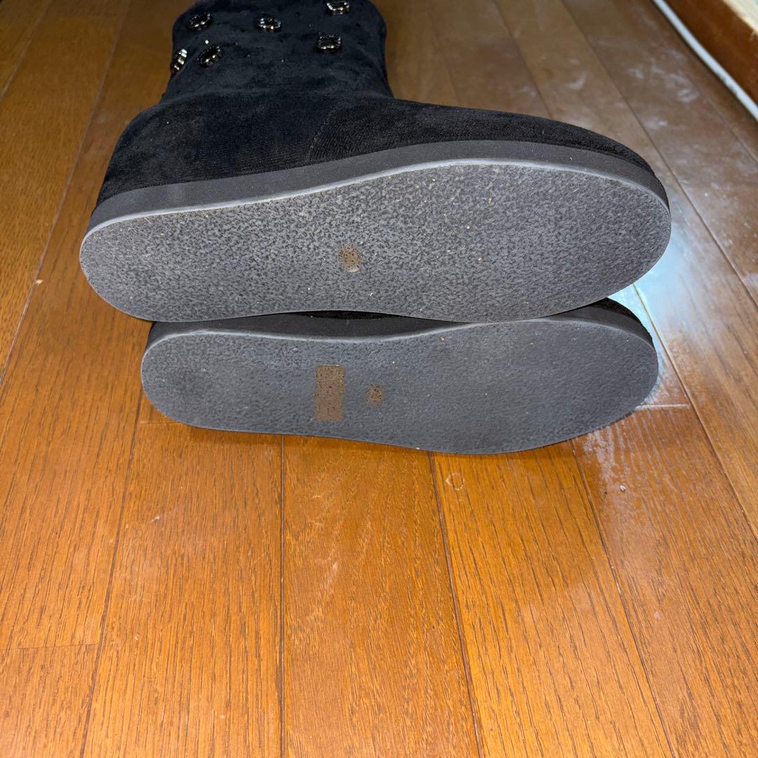 新品　アンテプリマ　黒お花厚底ブーツ