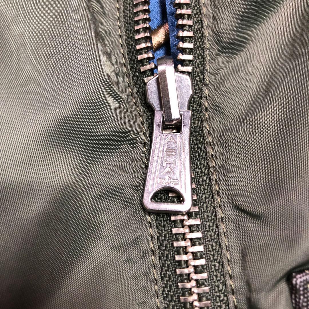 ALPHA リバーシブル スカジャン MA-1 鷹 龍 ボンバージャケット 刺繍