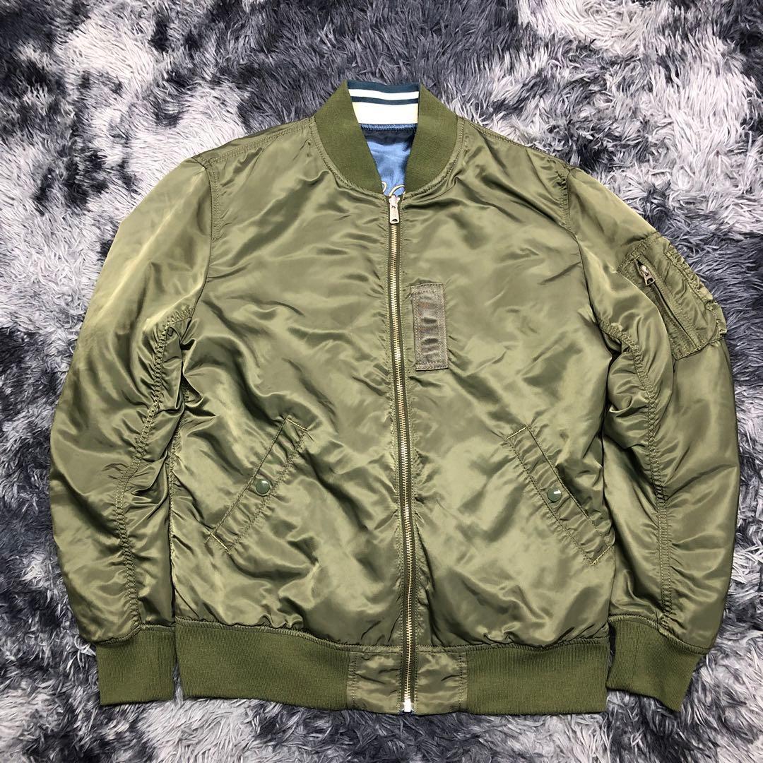 ALPHA リバーシブル スカジャン MA-1 鷹 龍 ボンバージャケット 刺繍