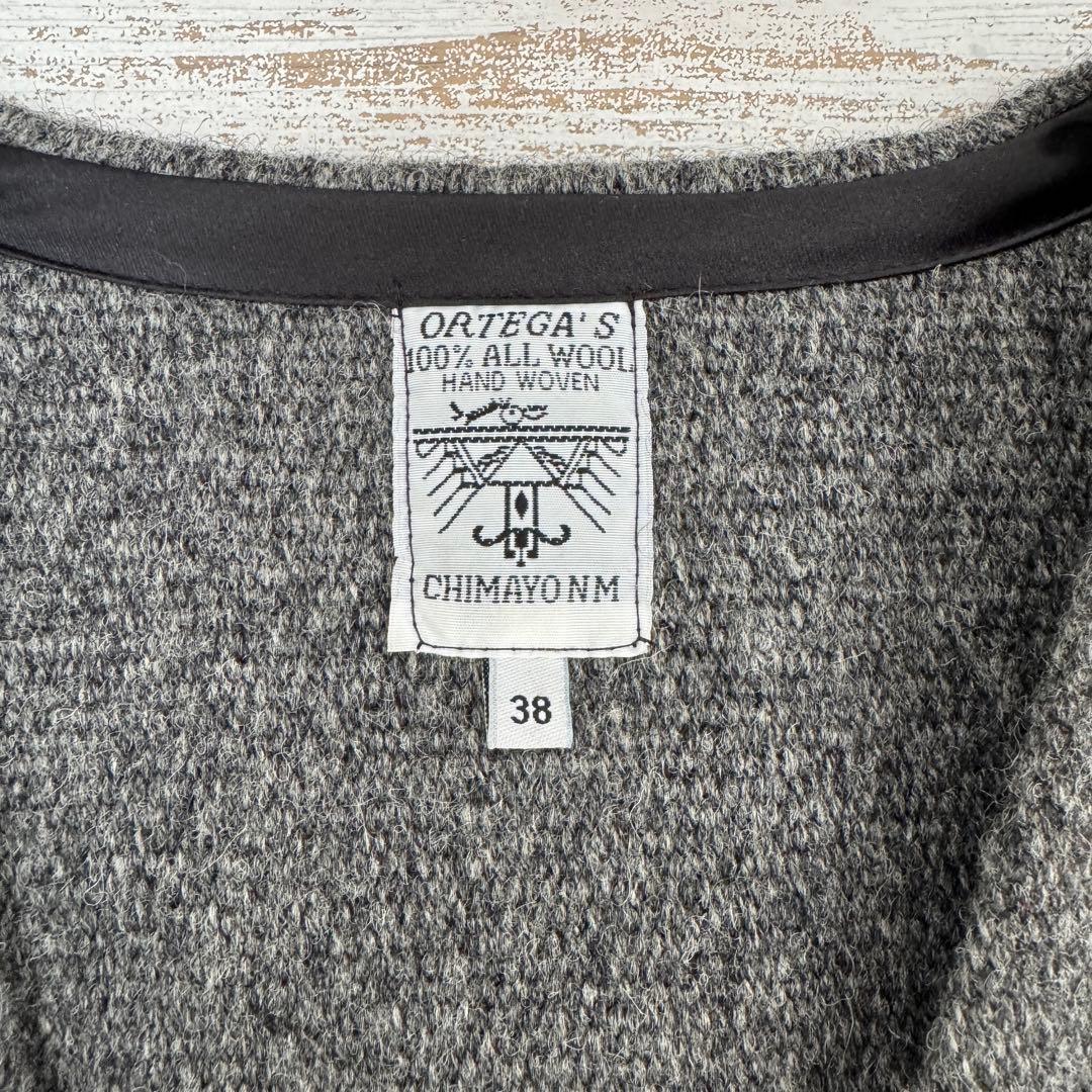 【美品】オルテガ チマヨ ベスト ポケット付き グレー 38サイズ 定番デザイン