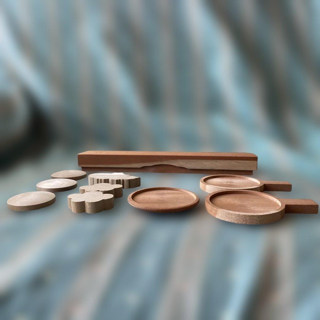 おかぁ　鎌倉彫用木地材19点セット