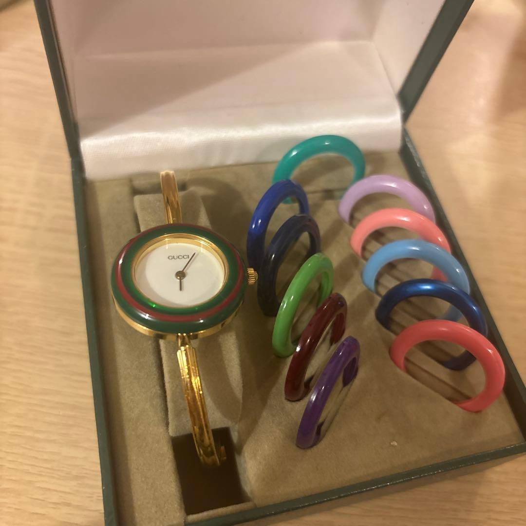 【稼働確認済】GUCCI チェンジベゼル　時計