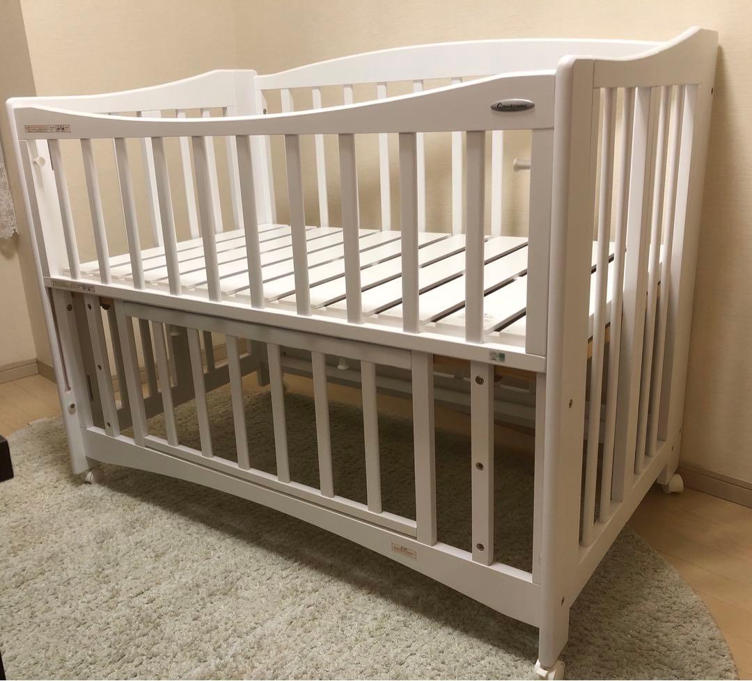 ベビー　ベッド　ホワイト　コンビミニ　赤ちゃん　家具　乳幼児