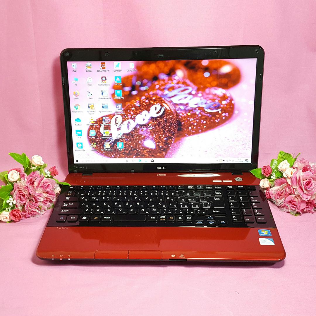 Win11♡赤色♡NEC♡LaVie♡新SSD♡メモリ6GB♡Zoom