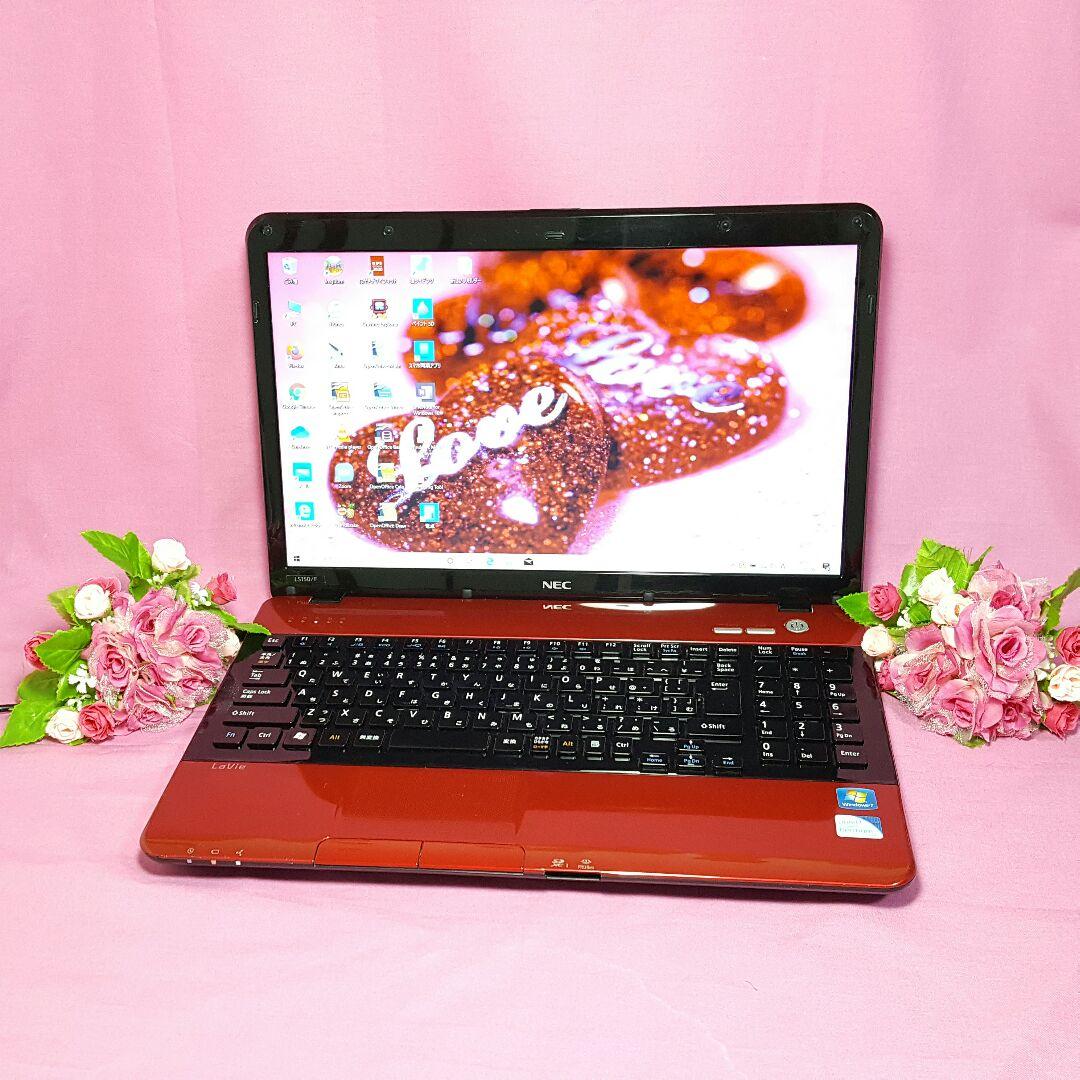 Win11♡赤色♡NEC♡LaVie♡新SSD♡メモリ6GB♡Zoom