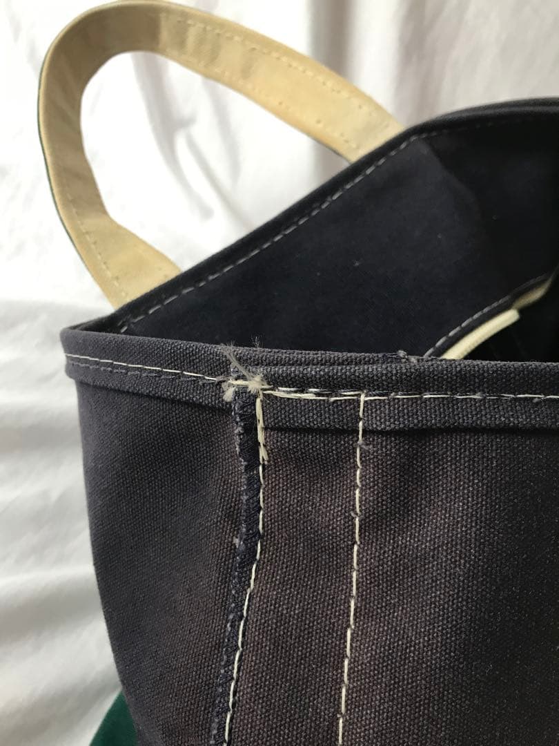 LLBean キャンバス トートバッグ ネイビー/グリーン