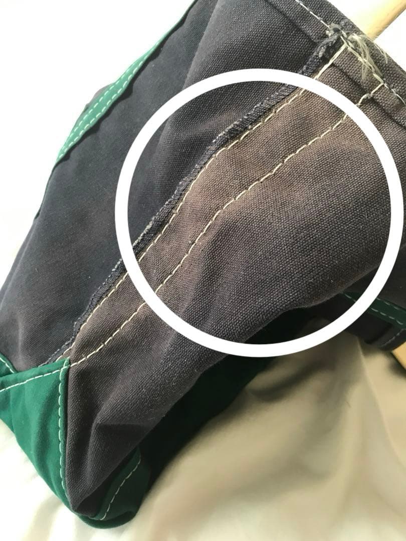 LLBean キャンバス トートバッグ ネイビー/グリーン