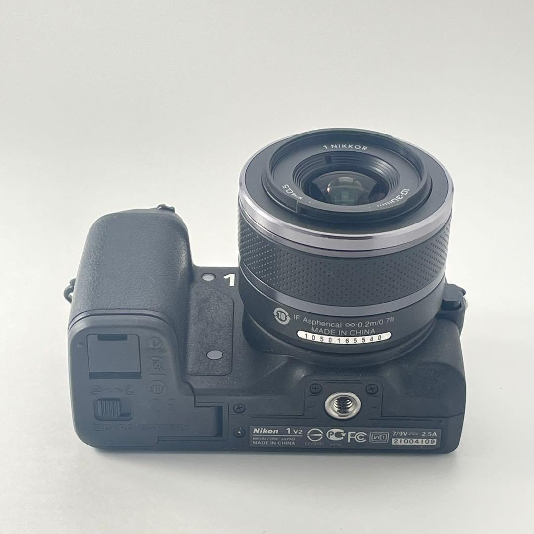 【ショット数7000・返品保証】Nikon1 V2 ブラック標準レンズキット