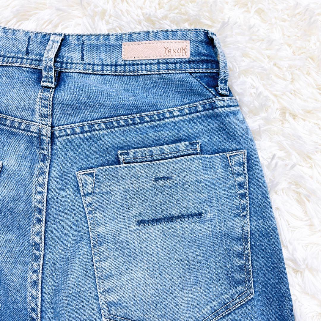 美品✨ ヤヌーク Lea ボーイズストレートデニム 22