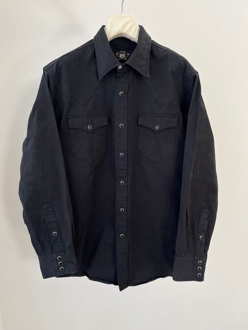 RRL ダブルアールエル ウエスタンシャツ ブラック コンチョ