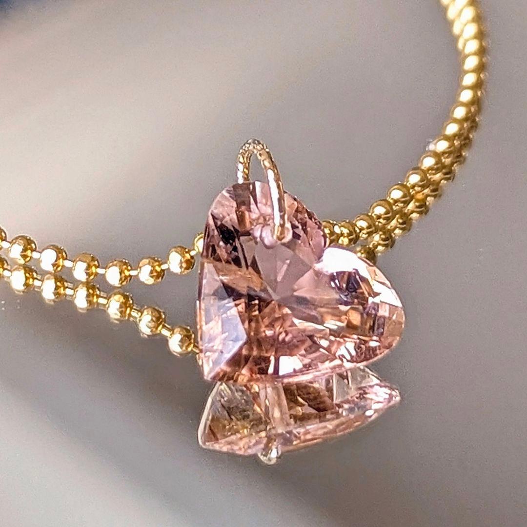 ♢N♢K18 ピンキッシュオレンジトルマリン4.55ct チャーム