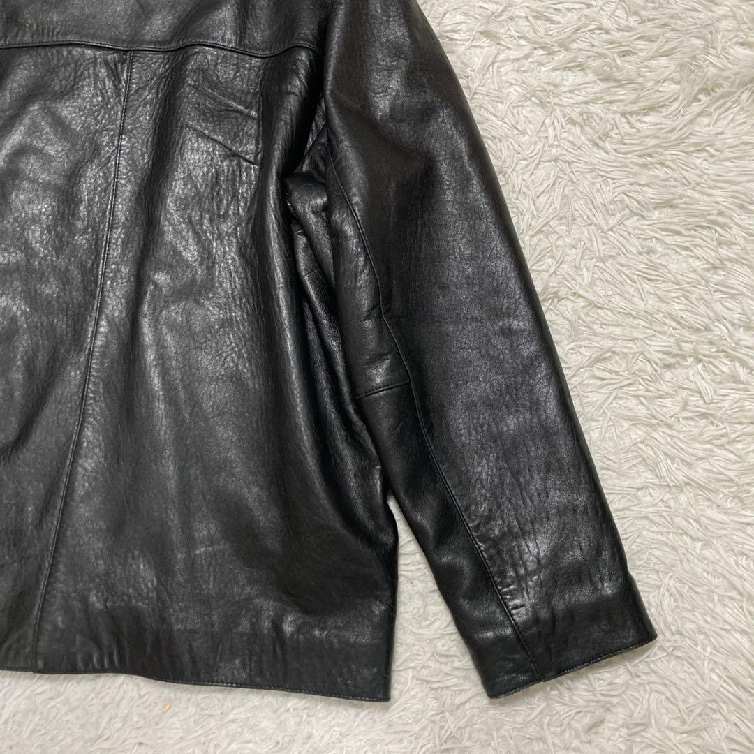 【希少美品】オンワード樫山　ラムレザージャケット　羊革100%　大きいサイズ