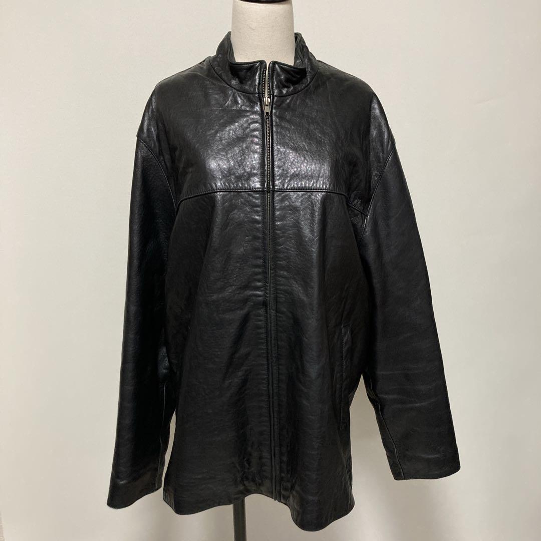 【希少美品】オンワード樫山　ラムレザージャケット　羊革100%　大きいサイズ