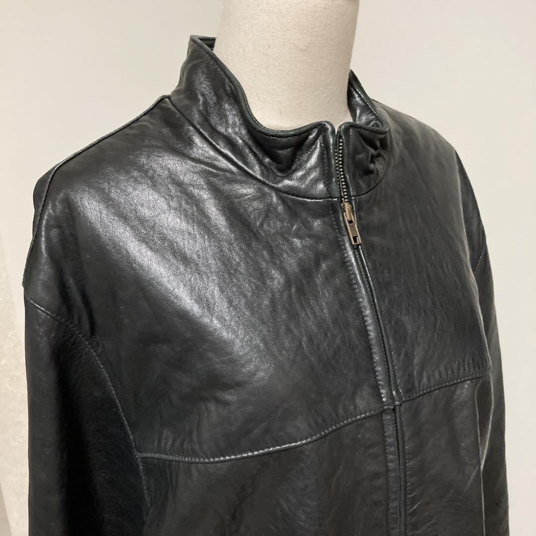 【希少美品】オンワード樫山　ラムレザージャケット　羊革100%　大きいサイズ