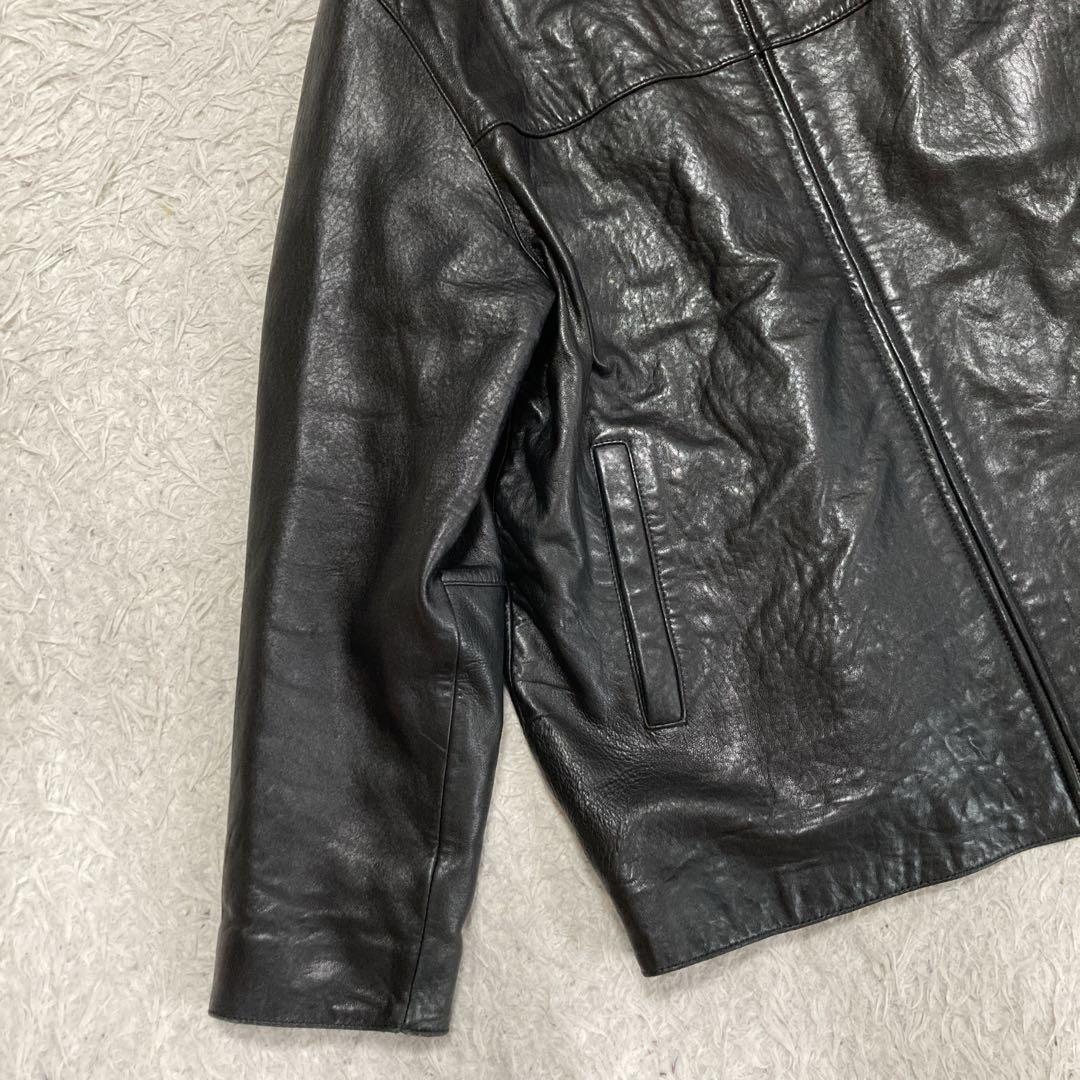 【希少美品】オンワード樫山　ラムレザージャケット　羊革100%　大きいサイズ