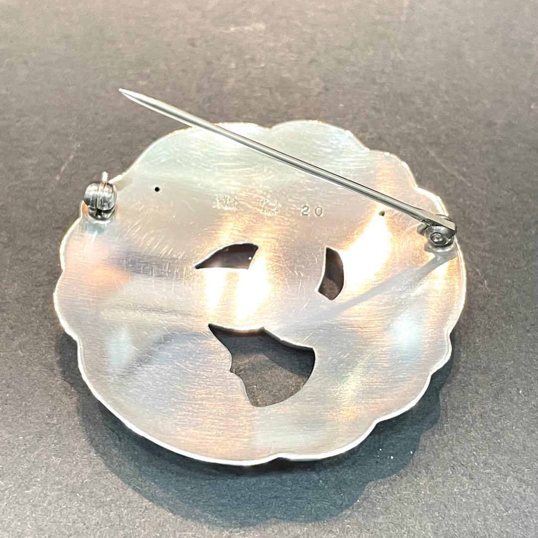 美品 ジョージジェンセン ブローチ 20 リーフ シルバー 925 アンティーク