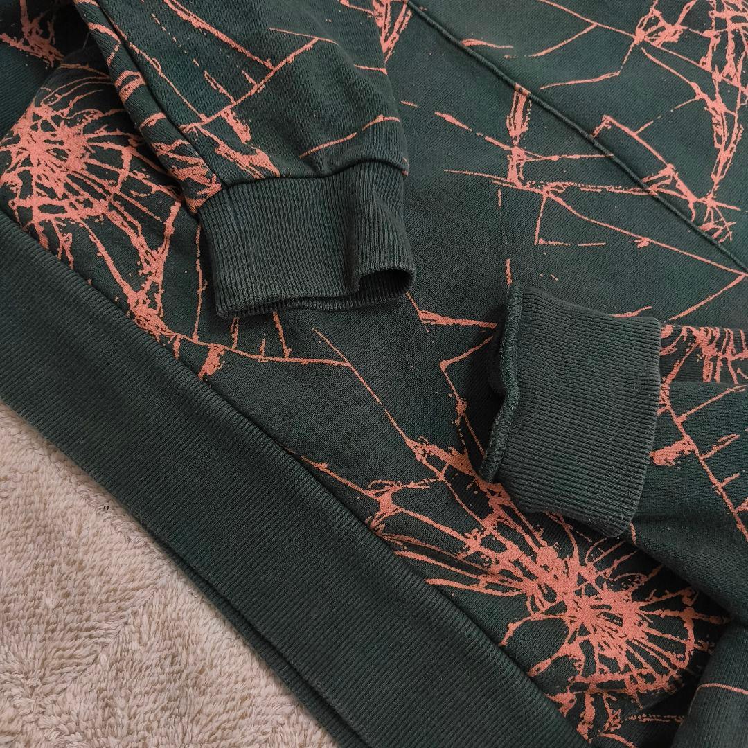 希少 BoTT パーカー 大きいサイズ 総柄 スパイダーウェブパターン XL