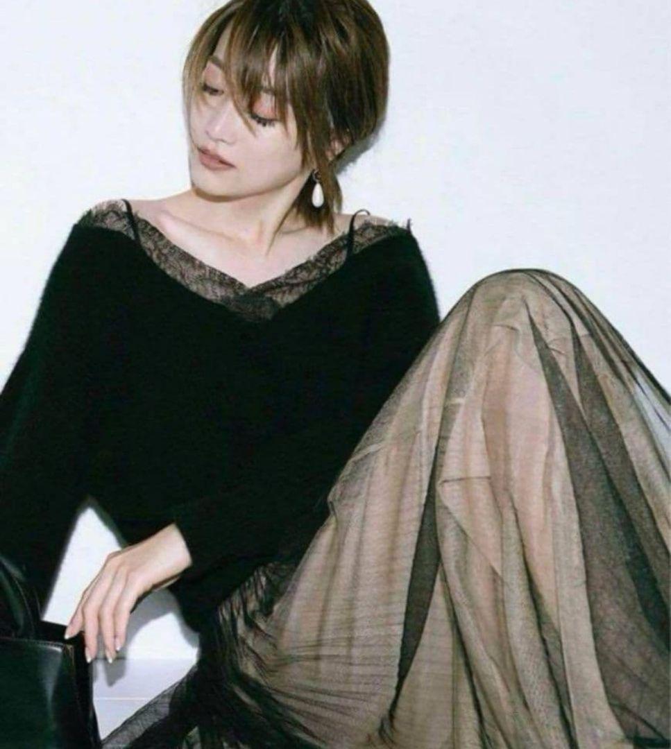 【完売レア】レーストリムラクーンニット FRAY I.D