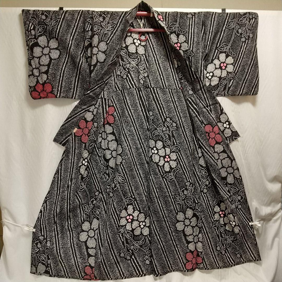 東京ますいわ屋 有松絞り浴衣 濃紺 身丈144