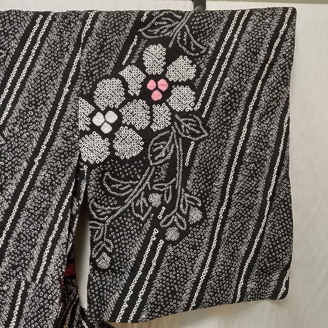 東京ますいわ屋 有松絞り浴衣 濃紺 身丈144