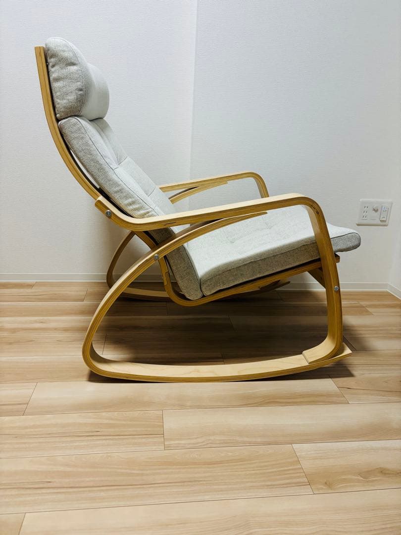 POÄNG ポエング ロッキングチェア, バーチ材突き板/グンナレド ベージュ