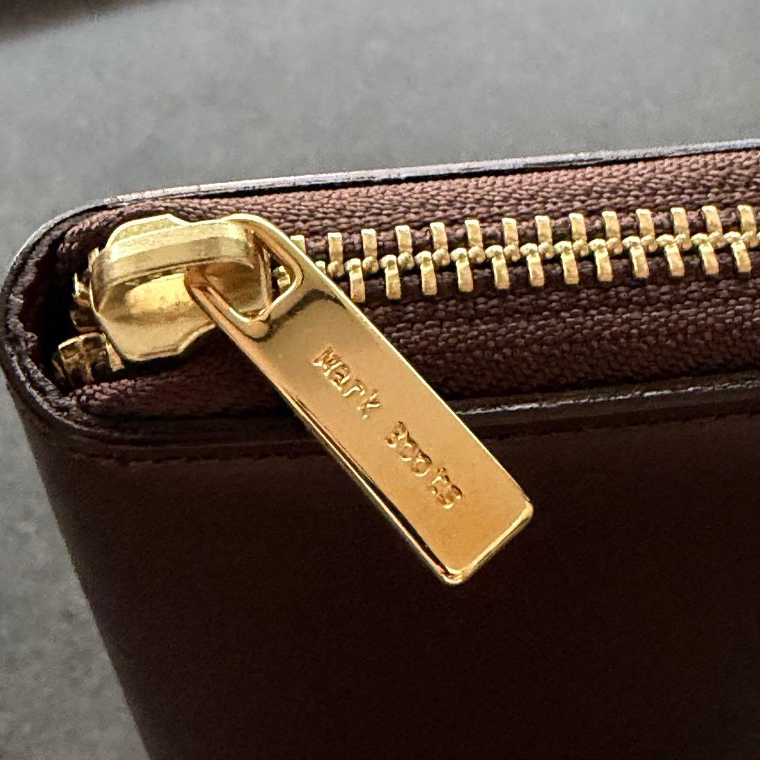 Mark Boots×BRIT HOUSE コードバン革　長財布 茶/エンジ