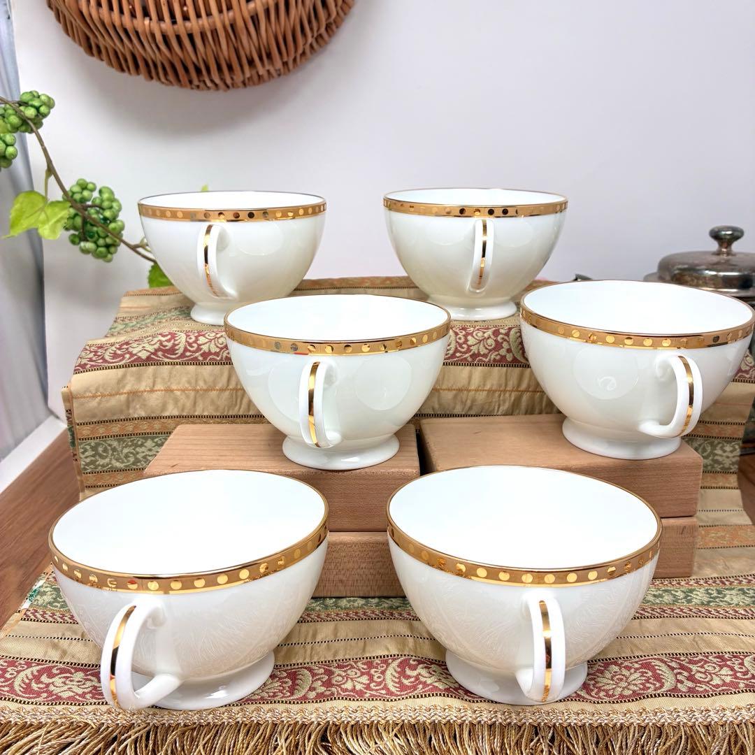 ティファニー　ゴールドバンド　ティーカップ　カップ＆ソーサー　6客セット