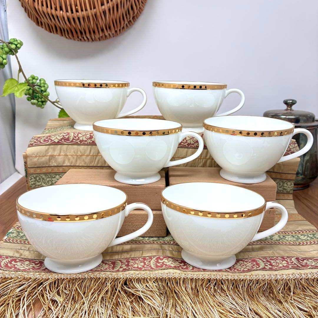 ティファニー　ゴールドバンド　ティーカップ　カップ＆ソーサー　6客セット