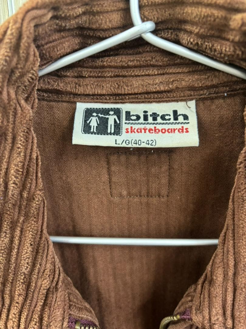 bitch skateboards コーデュロイ ジップブルゾン L ブラウン