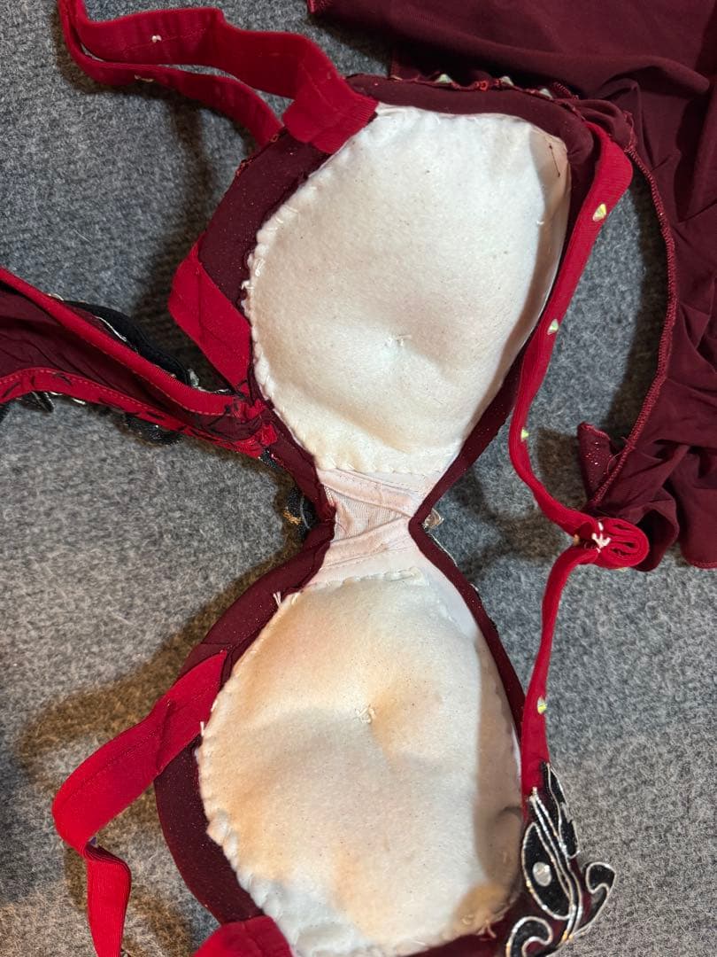 バーガンディ ベリーダンス セットアップ